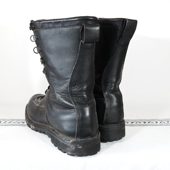 Black Leather Combat Boots main image 4